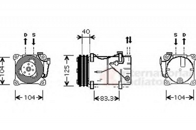 VAN WEZEL 5900k119 -  Компрессор, кондиционер